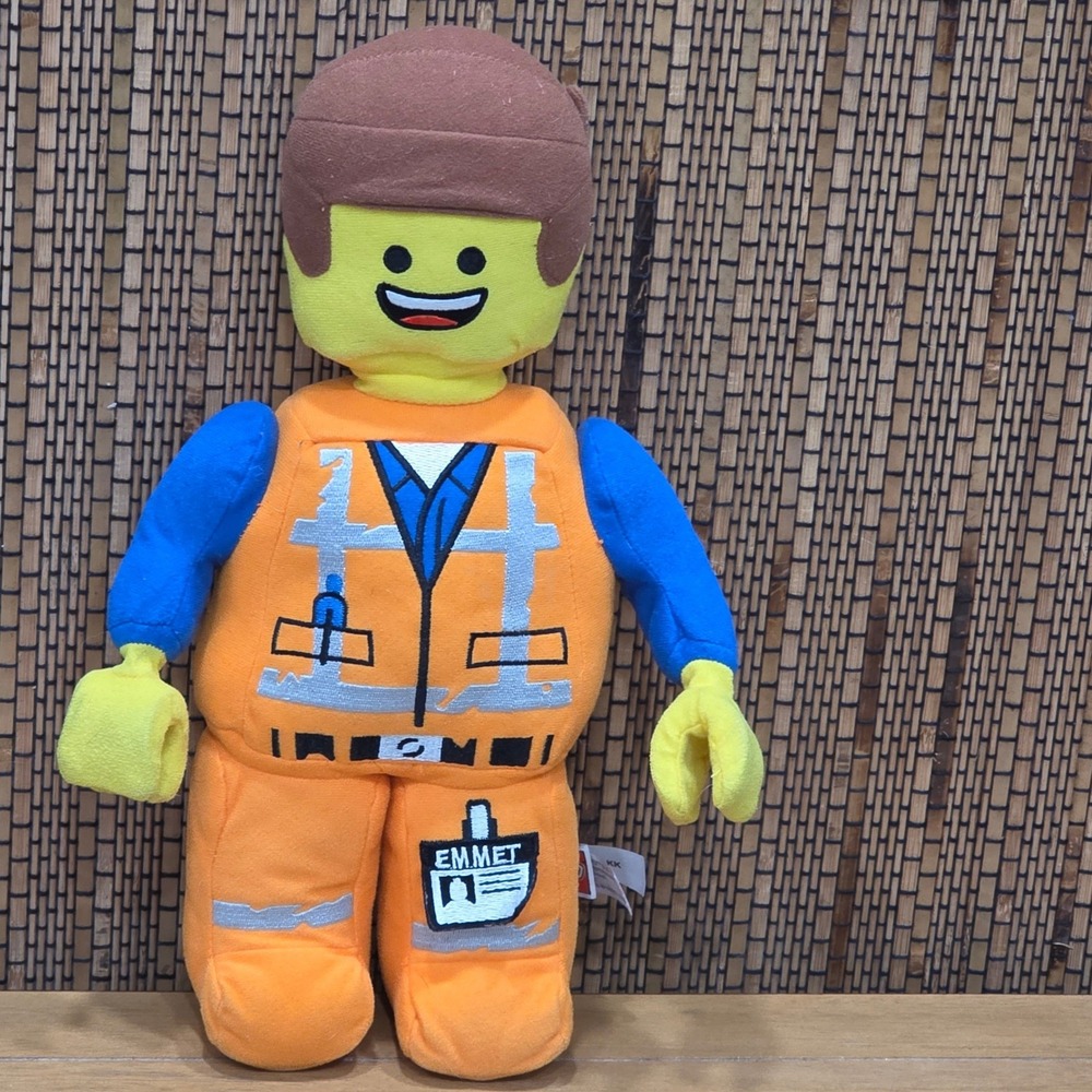 LEGO Movie 2 Emmet Brickowski Plush 14 Inch Construction Worker Toy 2019